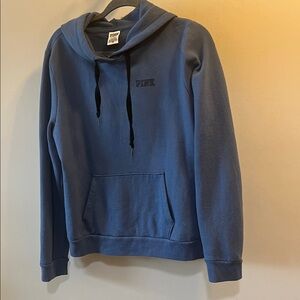 PINK Victoria's Secret Dusty Blue Pullover Hoodie Size Large